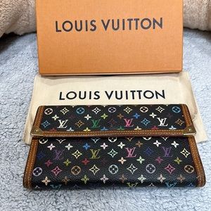 LV Multi color International Trifold Long Wallet